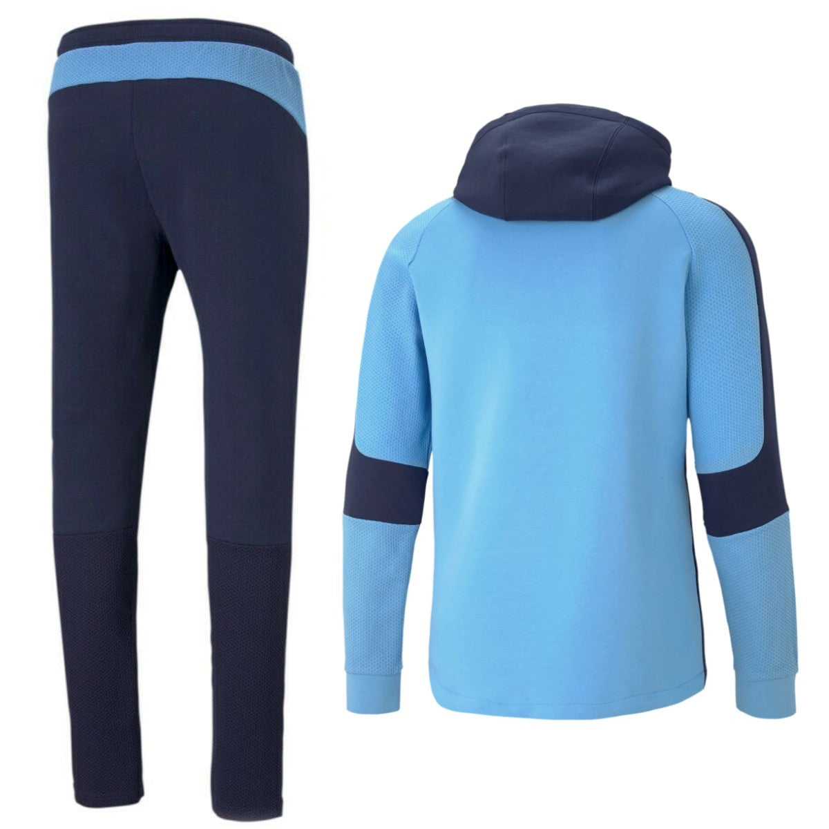 Manchester City Evostripe hooded presentation tracksuit 2021 light blue - Puma